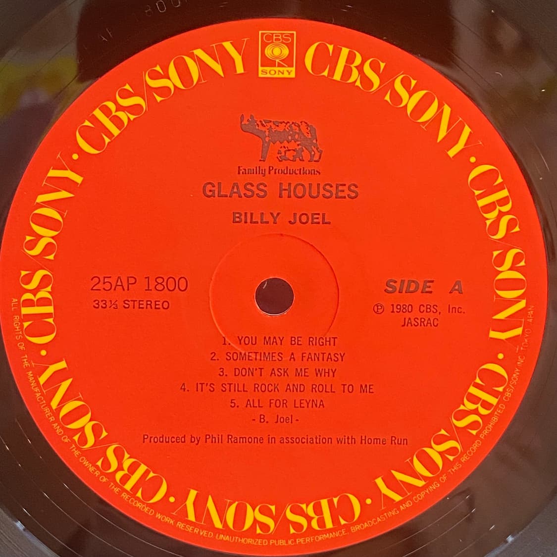 (수입중고LP-팝록) Billy Joel -Glass Houses 상품이미지4