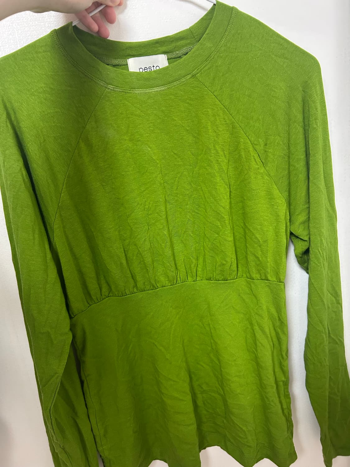 페스토 SLIM SHIRRING TEE GRASS 상품이미지4