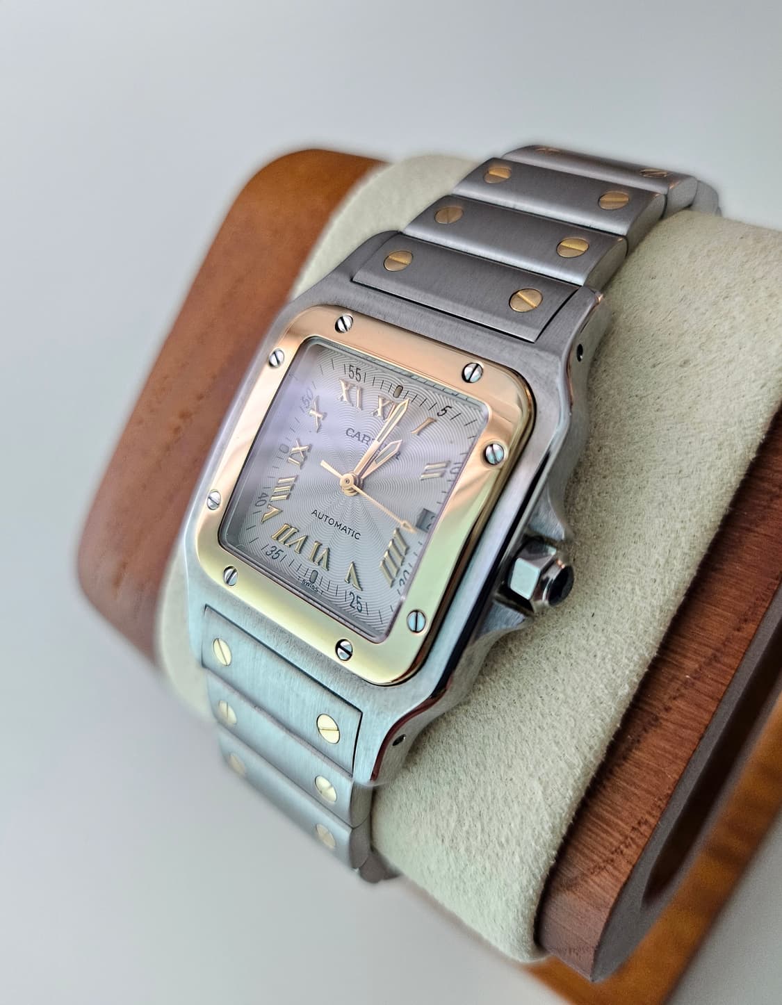 까르띠에 산토스 갈베 콤비 라지 오토메틱 (기요쉐패턴) 상품이미지5