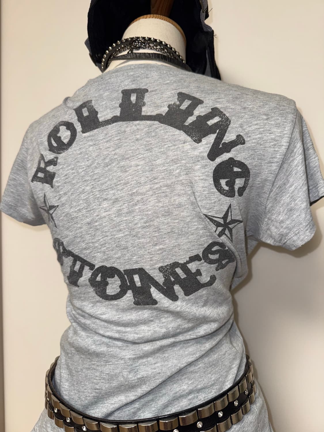 펑크 해골 그레이 탑 상품이미지5