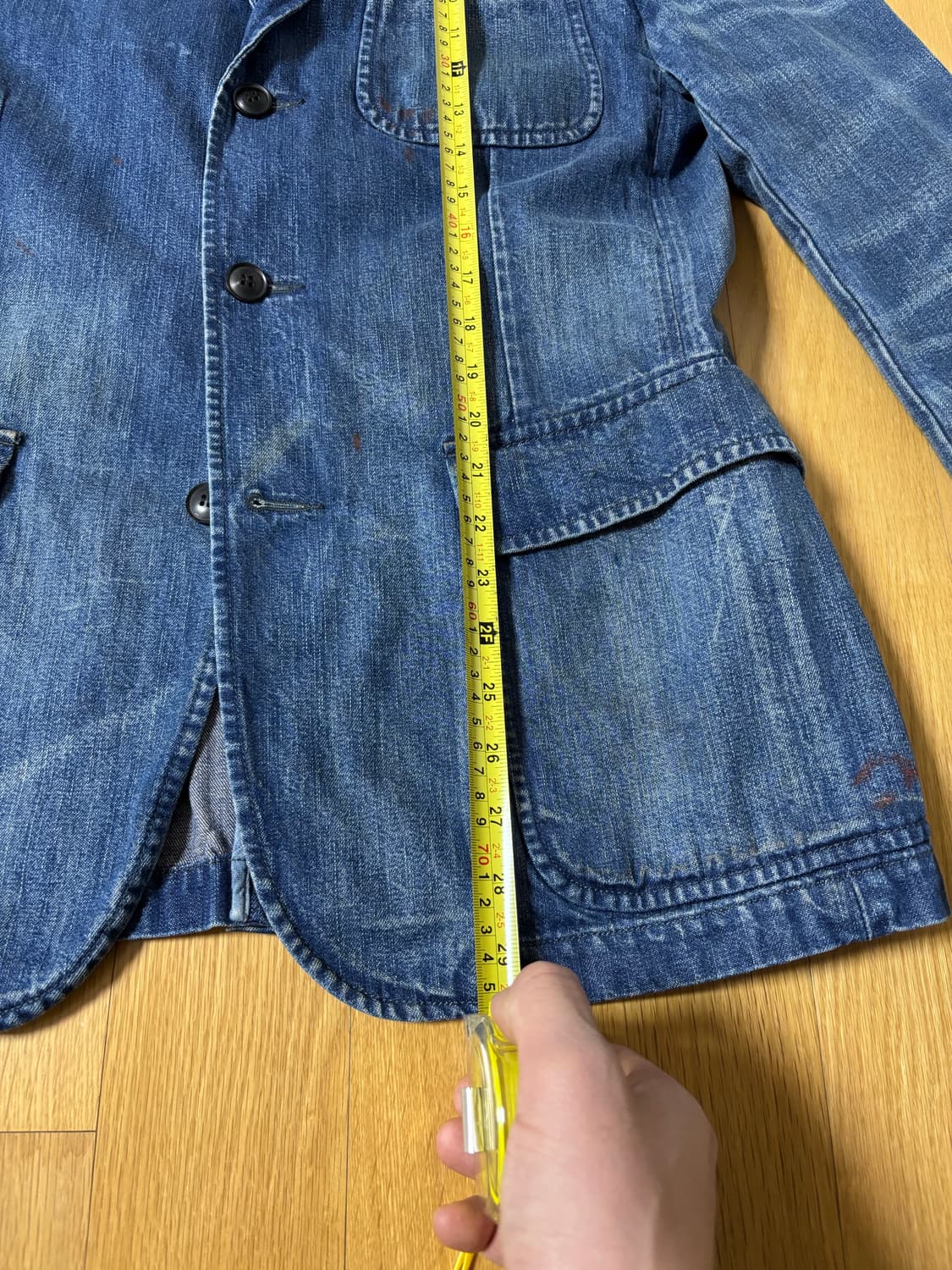 폴로 정품 빈티지 데님 블레이저 자켓 L [105] 40R 상품이미지8