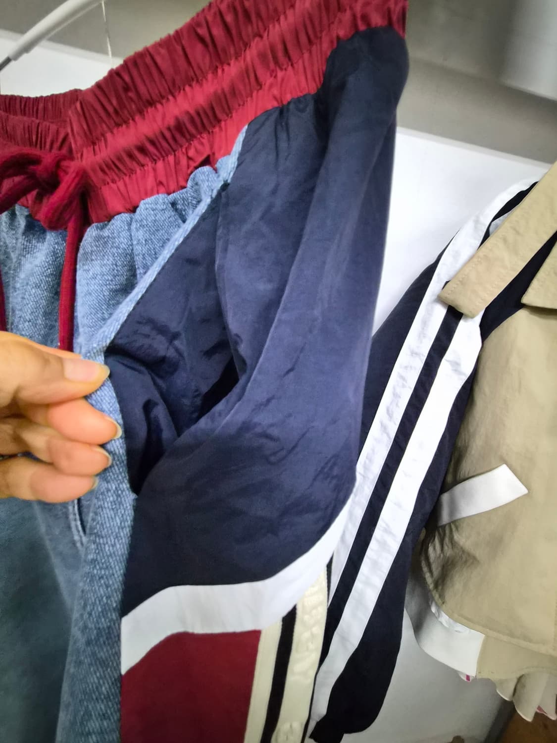 스포티 데님 배색 롱스커트.레터링 트렌치점퍼 상품이미지4