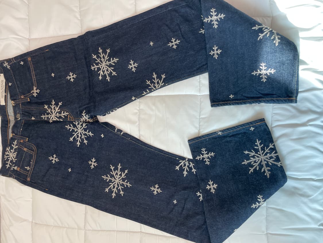 캐피탈 눈꽃 자수 데님 32 상품이미지8