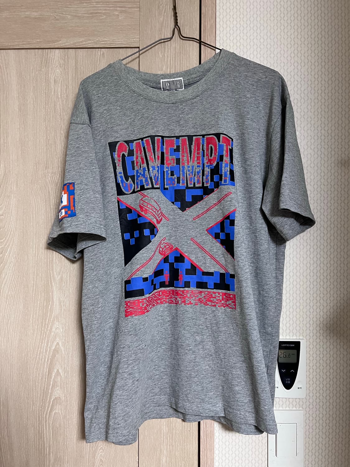 19aw 카브엠트 그레이 그래픽 티셔츠 상품이미지1