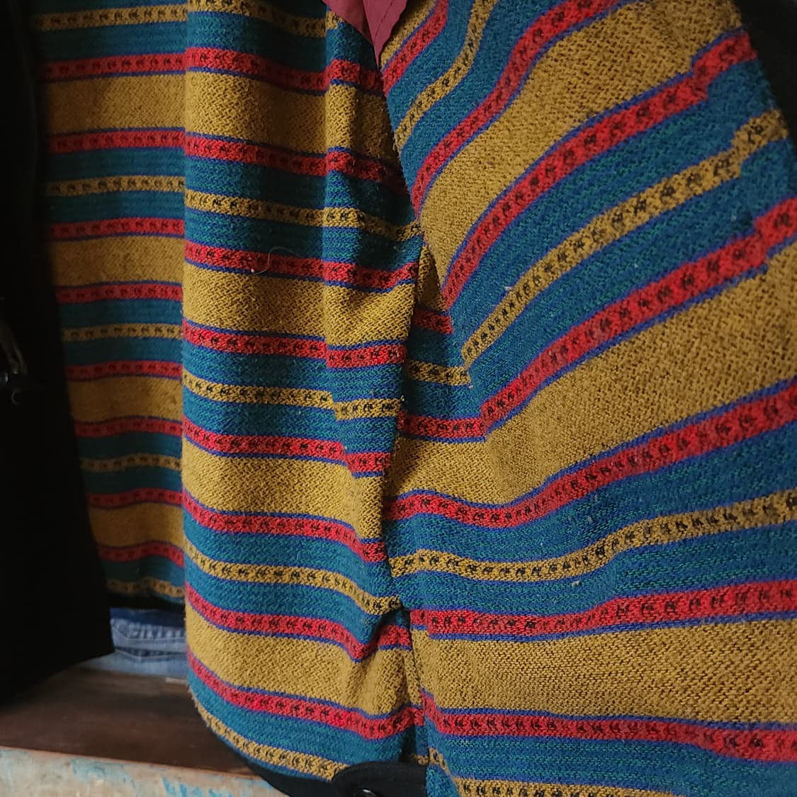 90s 프렌치 울 코트 빈티지 코트 이태리 더플코트 블랙 나바호 L 상품이미지8