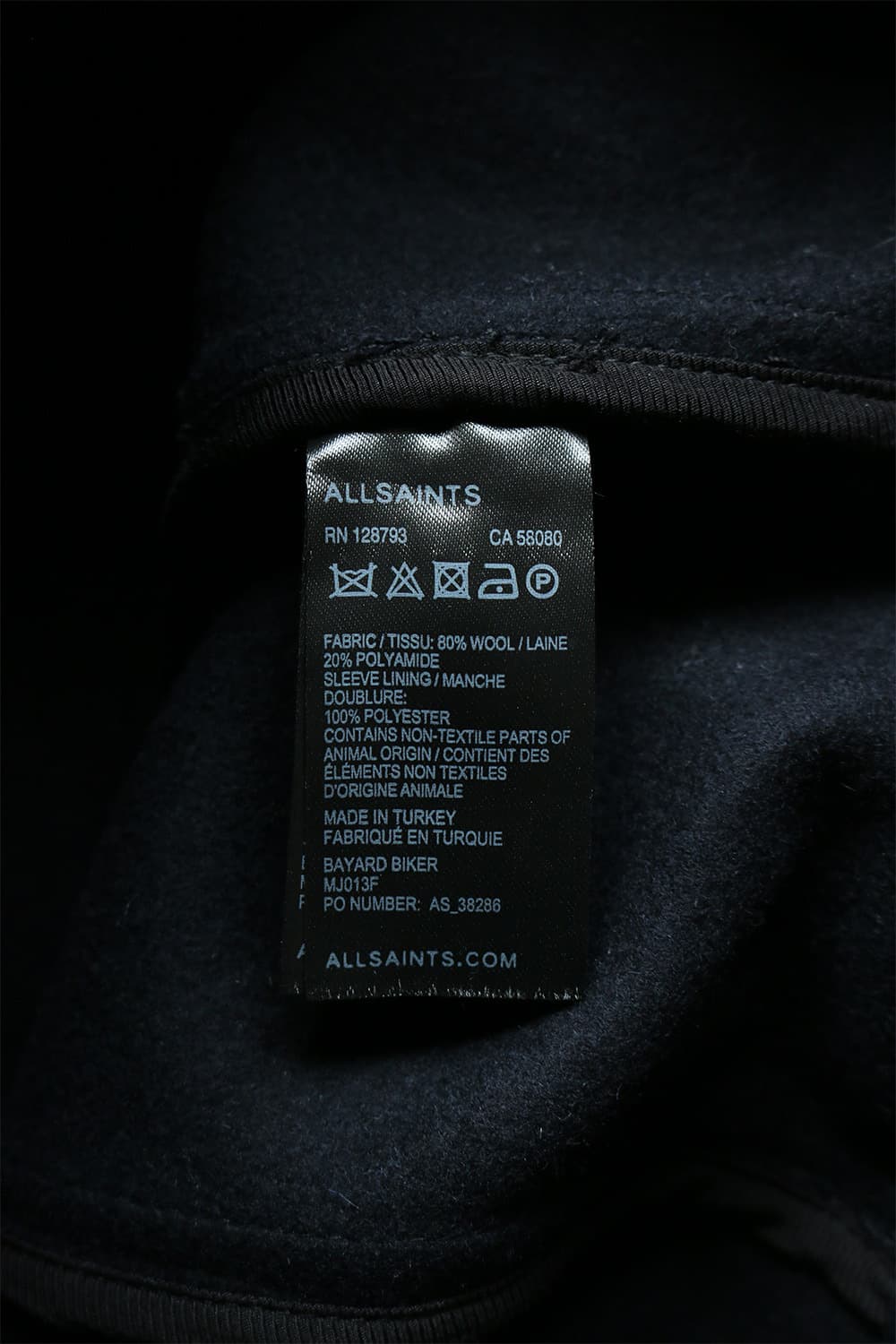 올세인츠 사선 울 집업 자켓  상품이미지8