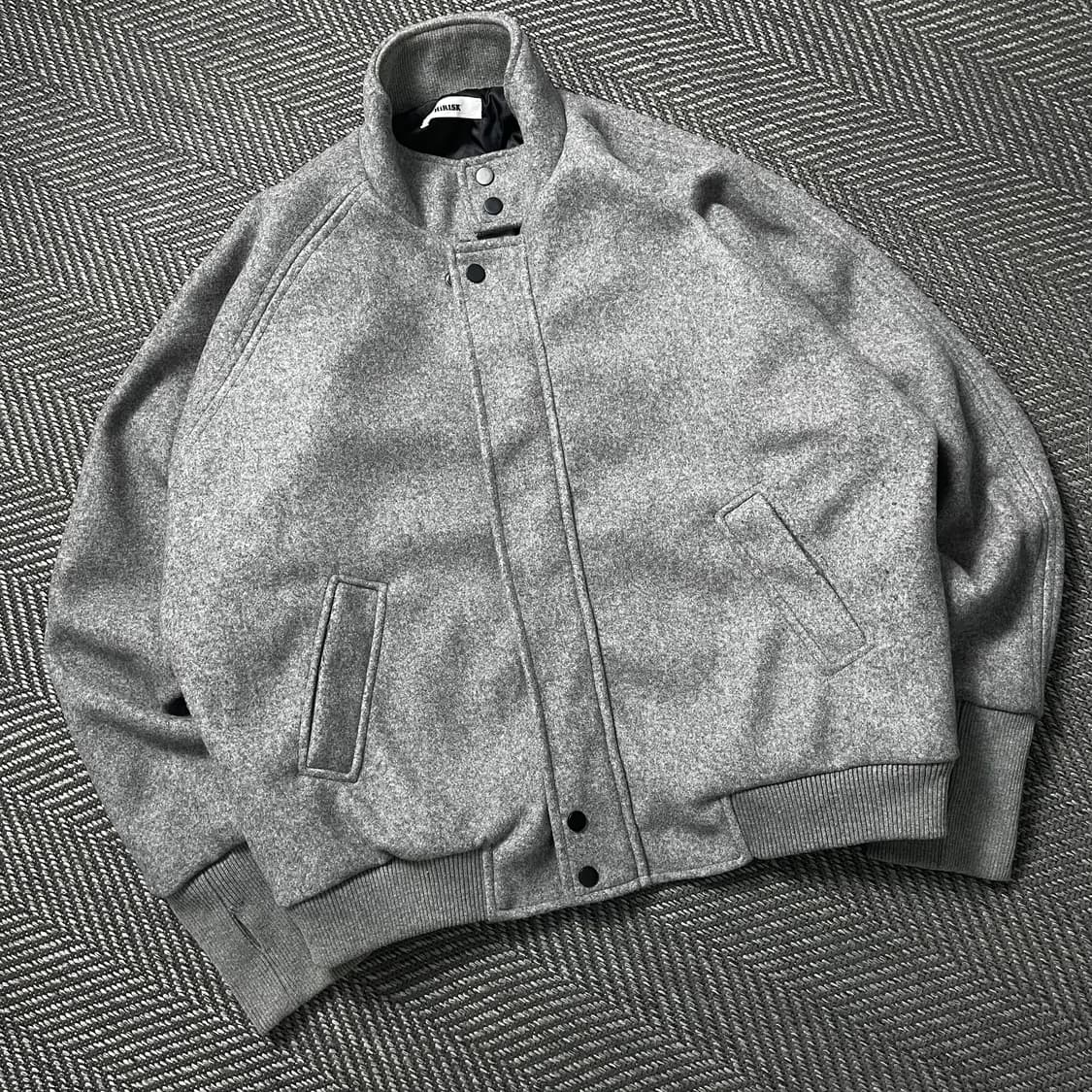 빈티지 미니멀 하이넥 워머 해링턴 울 블루종 자켓y 4968 상품이미지1