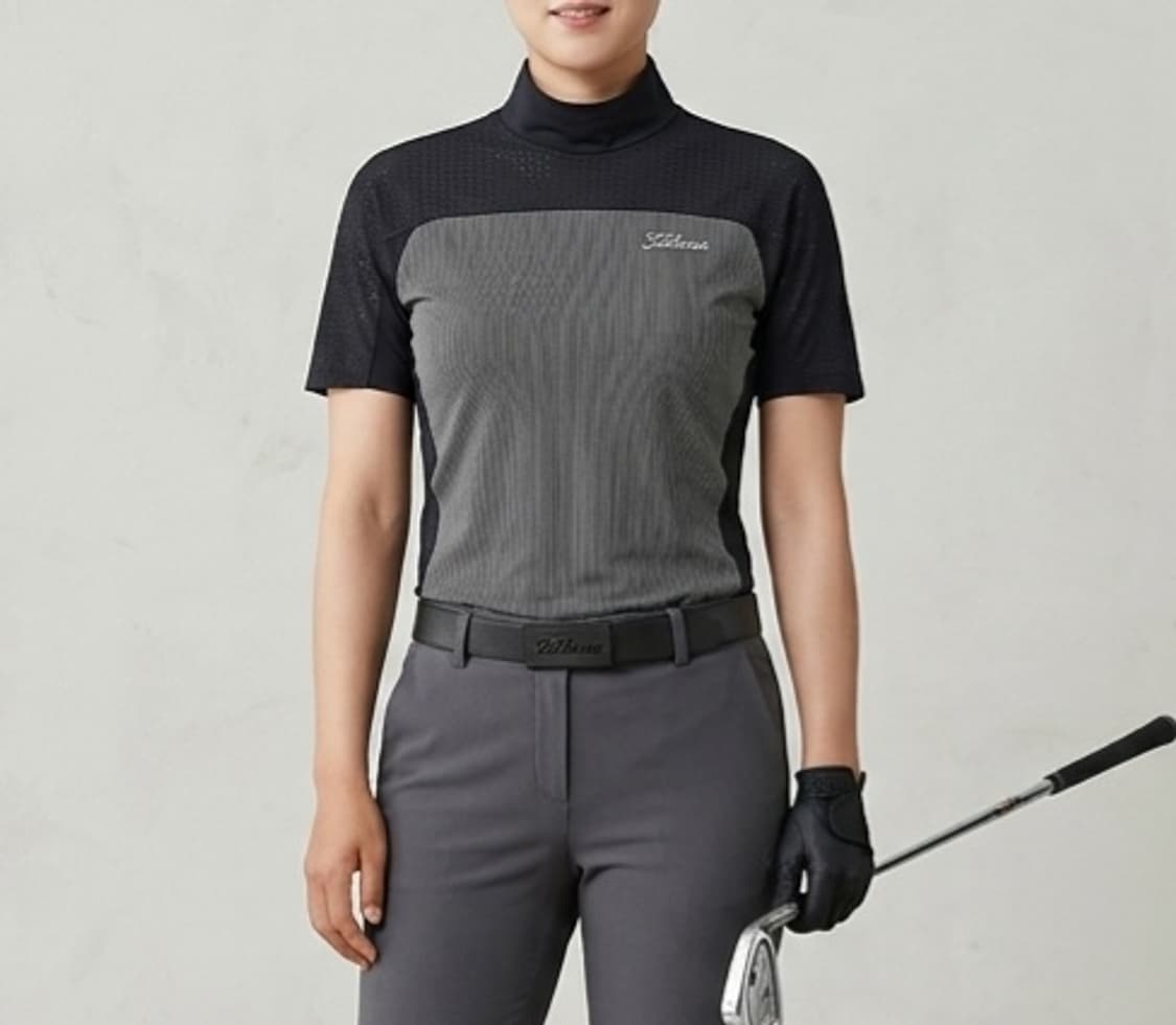 [90]타이틀리스트 기능성 하이넥 골프 티셔츠 상품이미지1