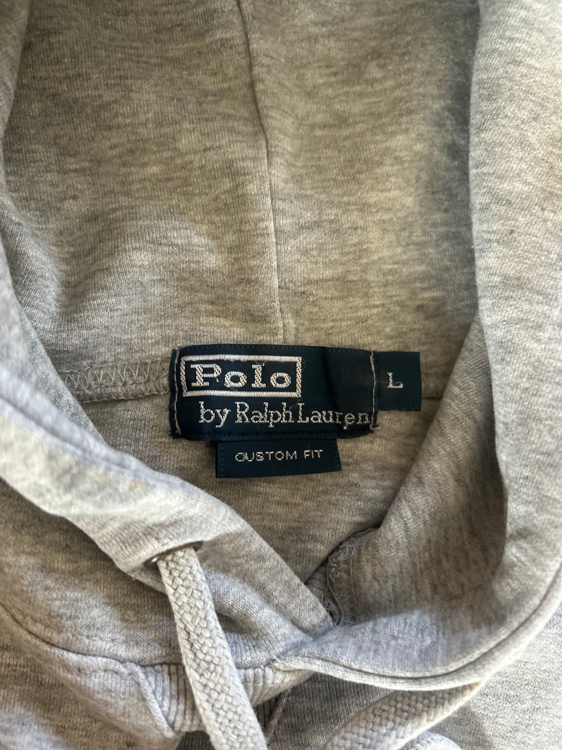 폴로 랄프로렌 빅 성조기 플래그 패치 그레이 후드 상품이미지3