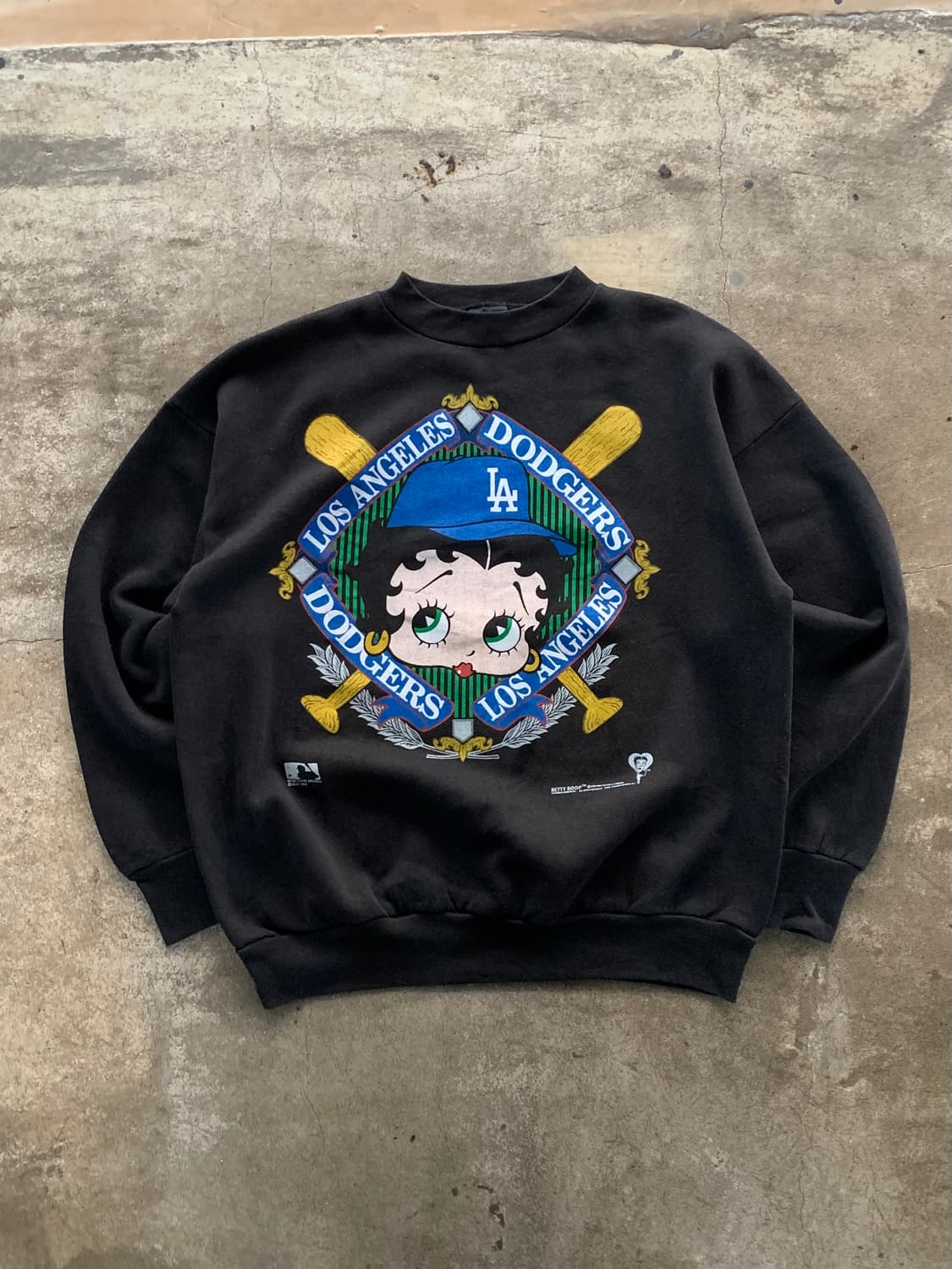 90s 베티붑 LA다저스 프린팅 스웻셔츠 상품이미지1