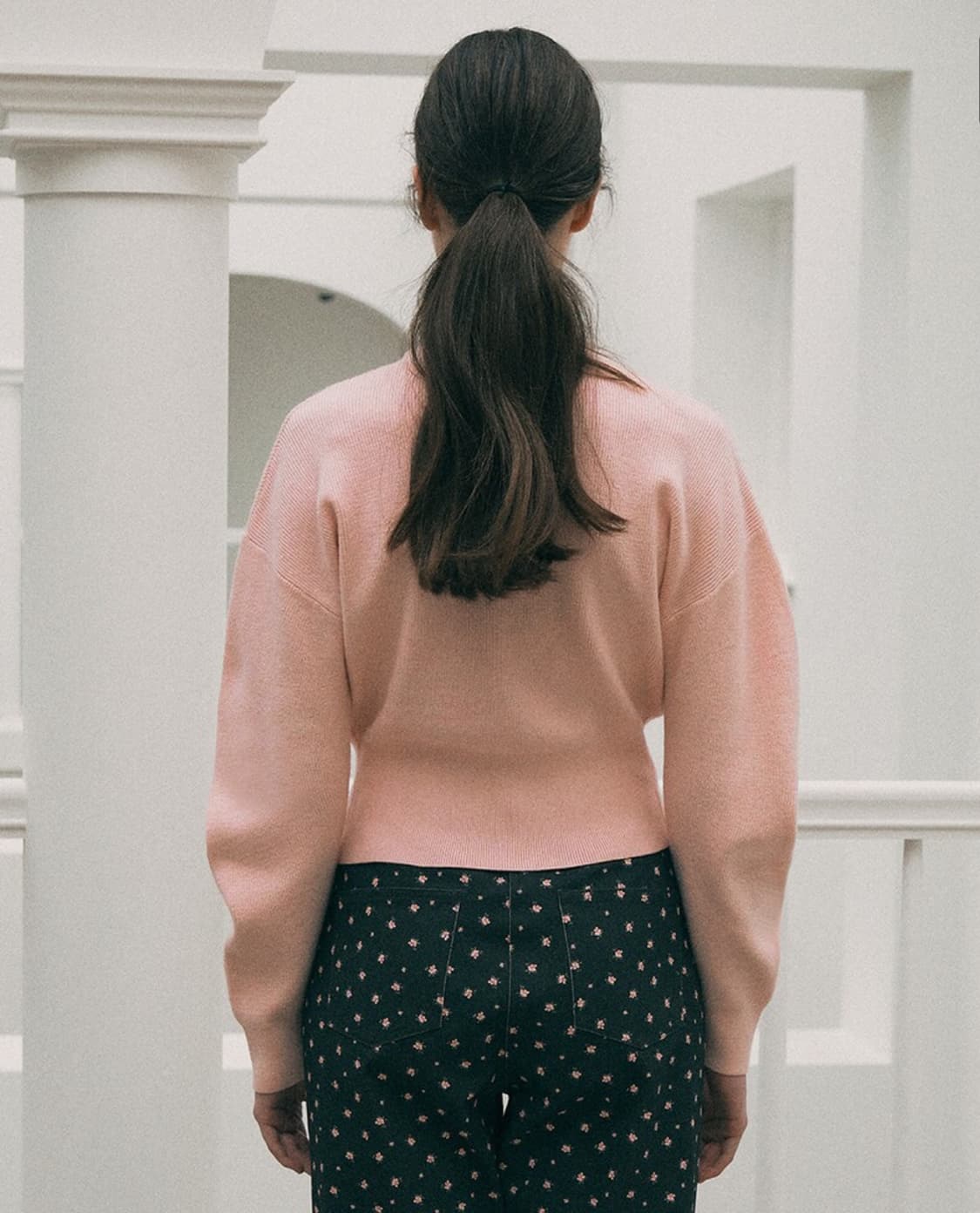로라로라 VOLUME SLEEVE CARDIGAN BABYPINK 상품이미지3