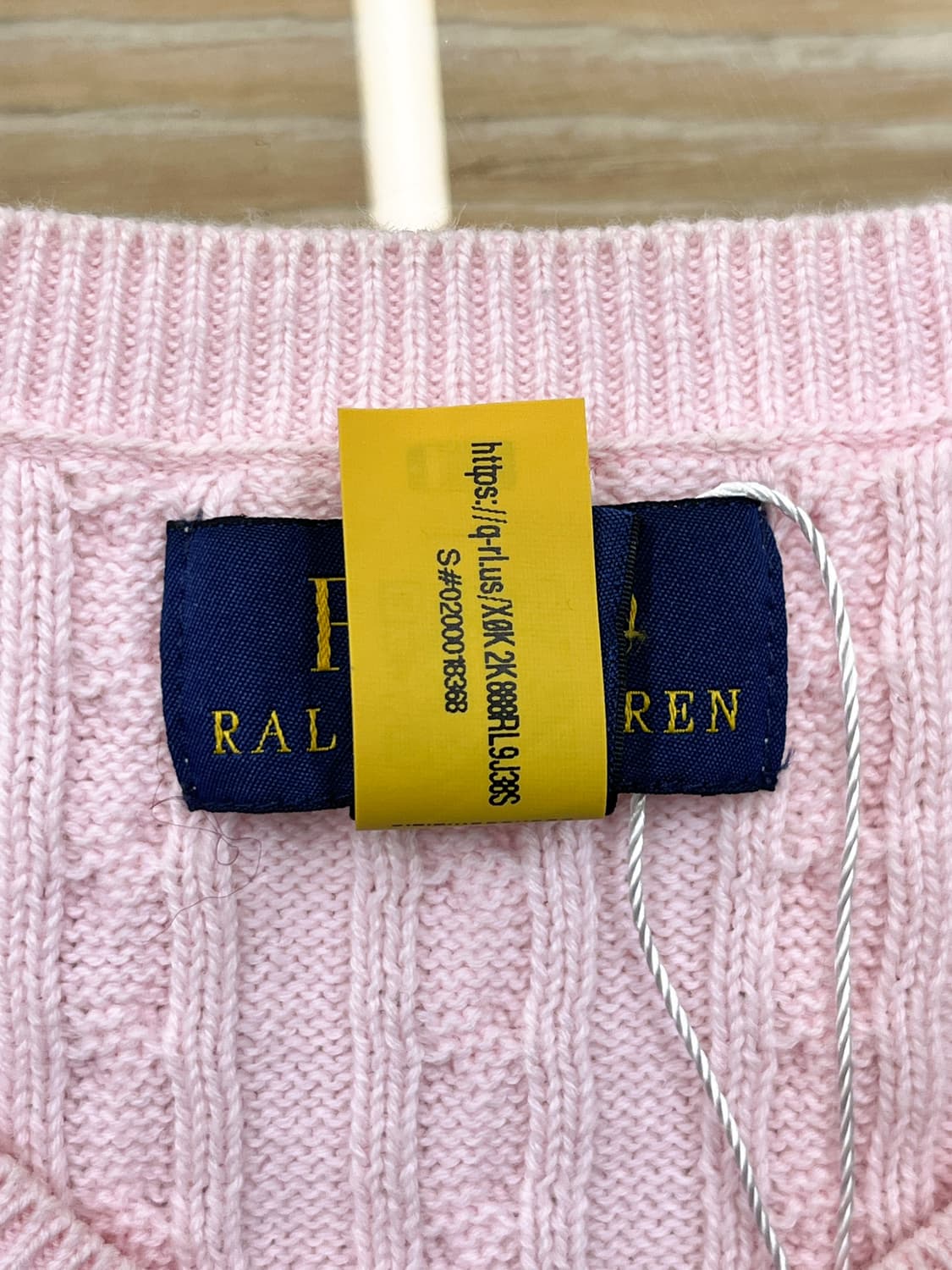 폴로 랄프 로렌 QR 라벨 케이블 가디건 상품이미지6