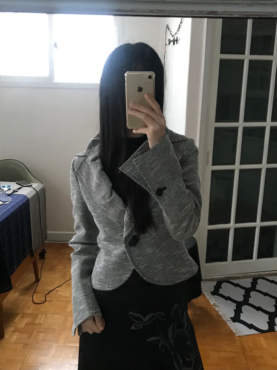 vintage grey short jacket 상품이미지1