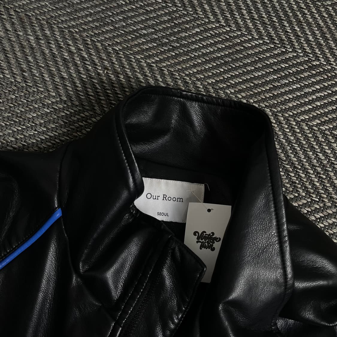 아우어룸 비건레더 바이커 봄버 자켓o 3985 상품이미지6