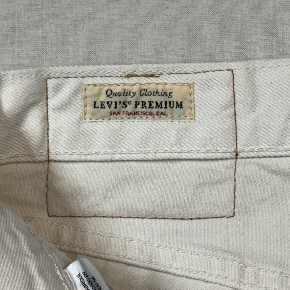 36inch) 리바이스 프리미엄 501 화이트진 데님 청바지 상품이미지9