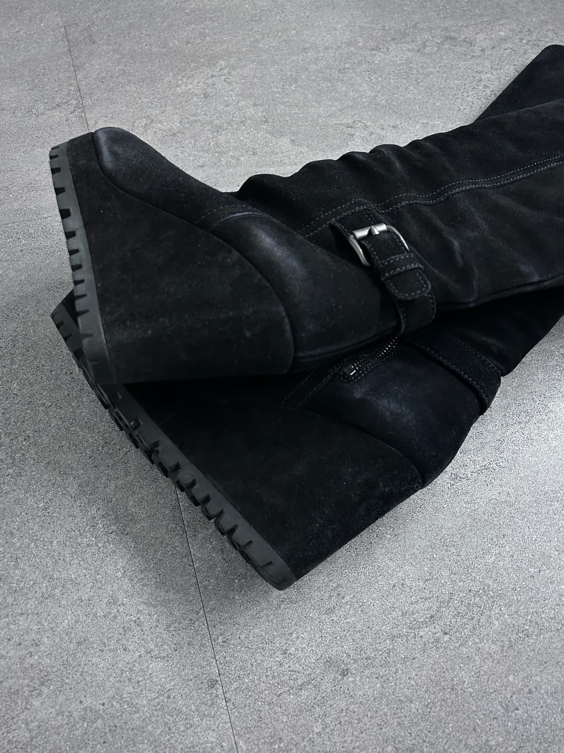 프라다 스웨이드 버클 웨지 롱 부츠 상품이미지6