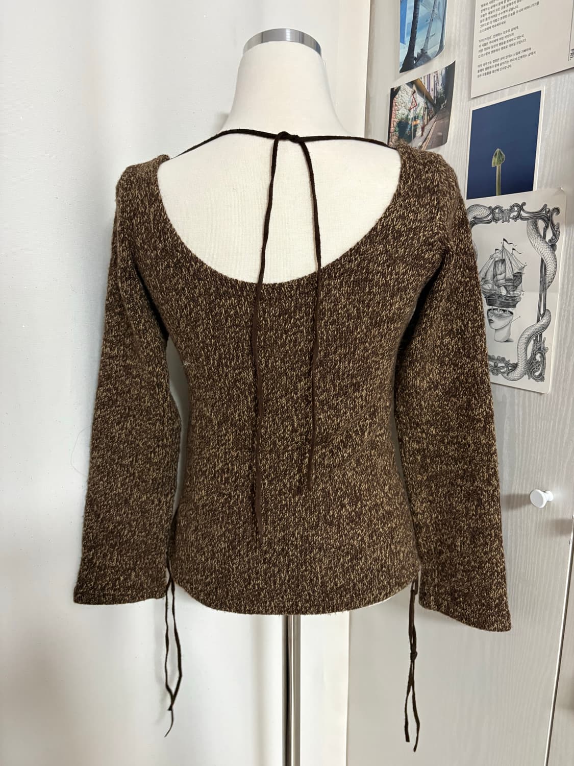 Brown Loop Button knitwear 상품이미지2