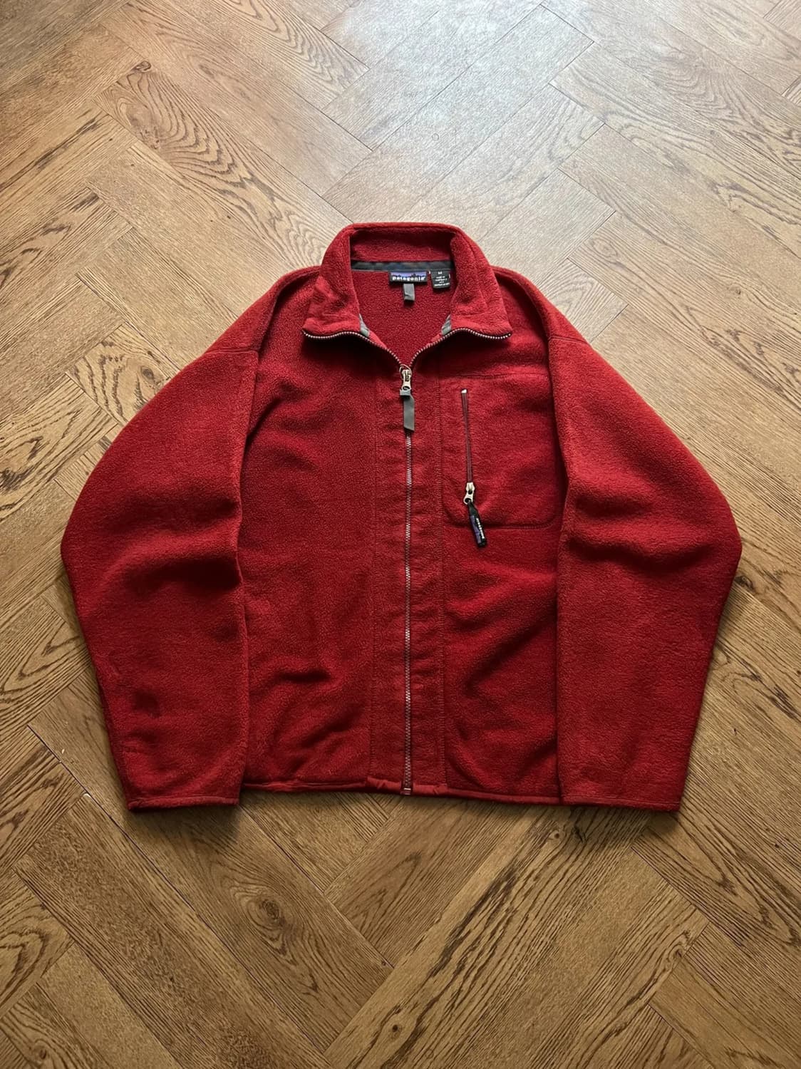 [M]90's 파타고니아 Made in USA 레드 플리스 자켓 상품이미지1