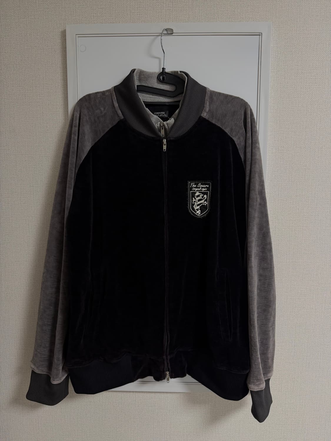 vintage layered 2way  velvet zipup 상품이미지2