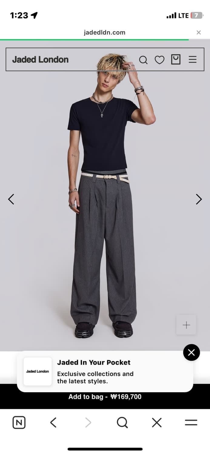 제이디드 런던 스프라이프 팬츠 상품이미지1