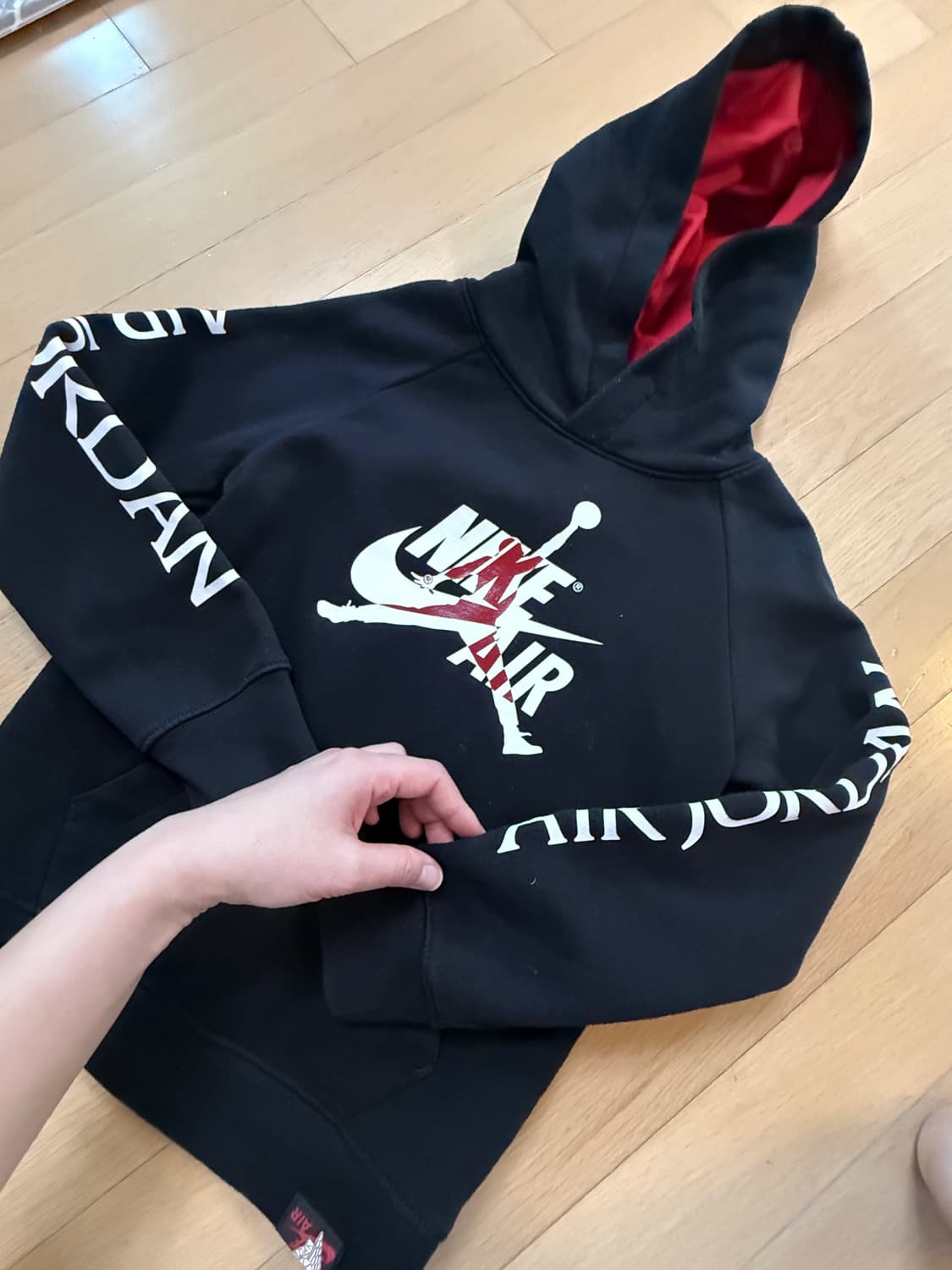 나이키 키즈 조던 블랙 후디 상품이미지2