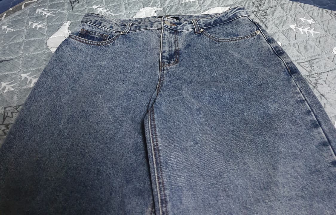 토피 와이드 데님팬츠 오일인디고 (XL) 상품이미지2