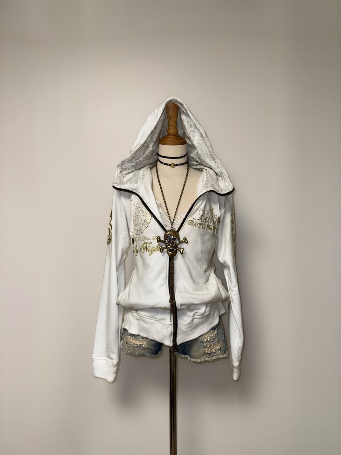 투웨이 화이트골드 후드집업 상품이미지1