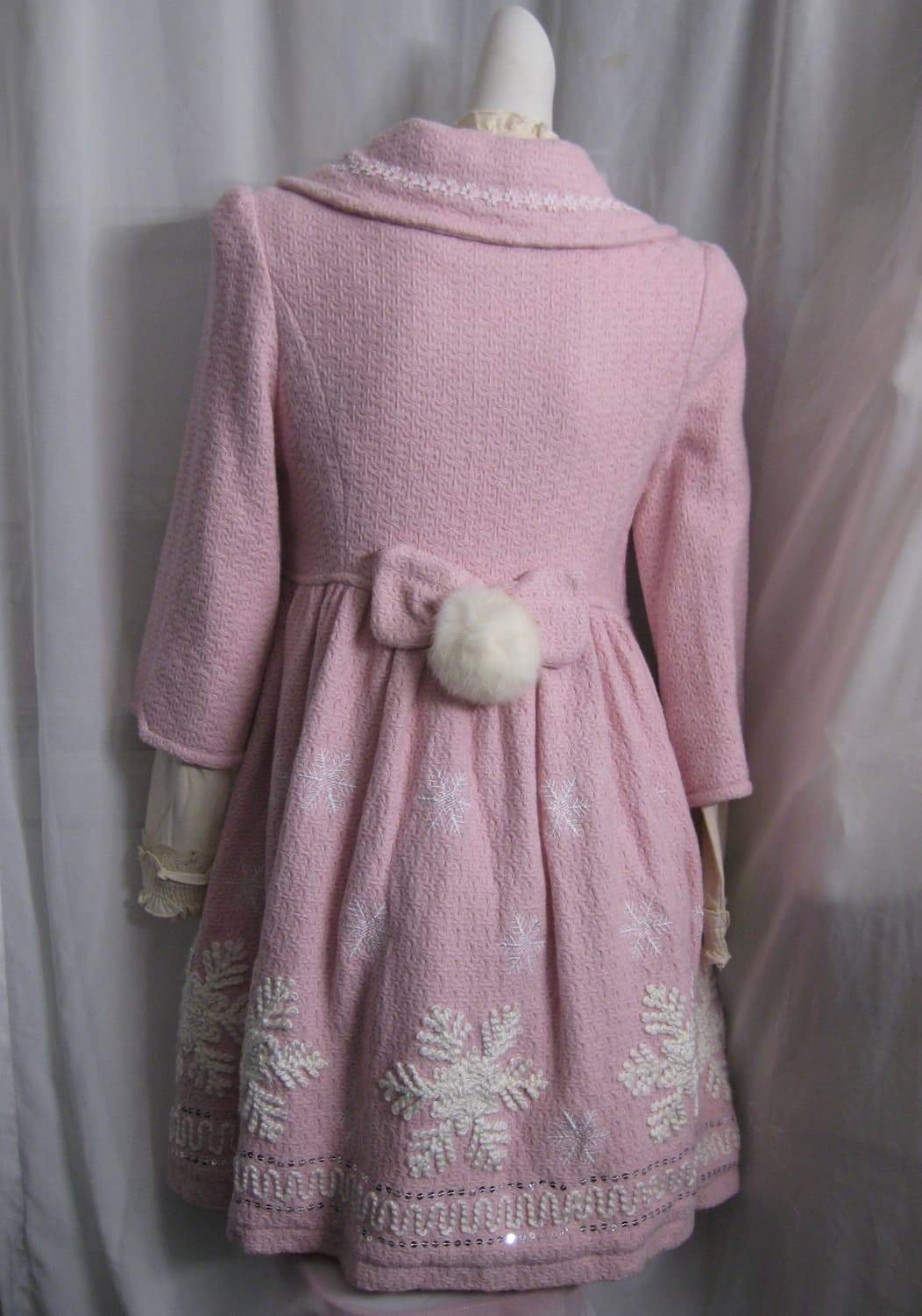 vintage pink coat 일본 빈티지 히메갸루 눈꽃 코트 로리타 상품이미지2