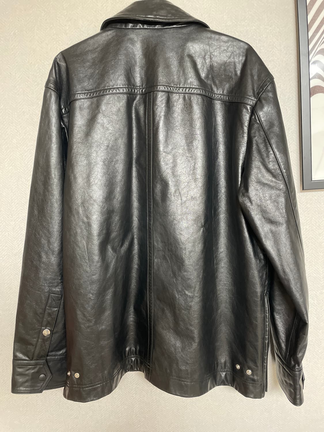 헬무트 랭 블랙 가죽 자켓 L 새상품 상품이미지3