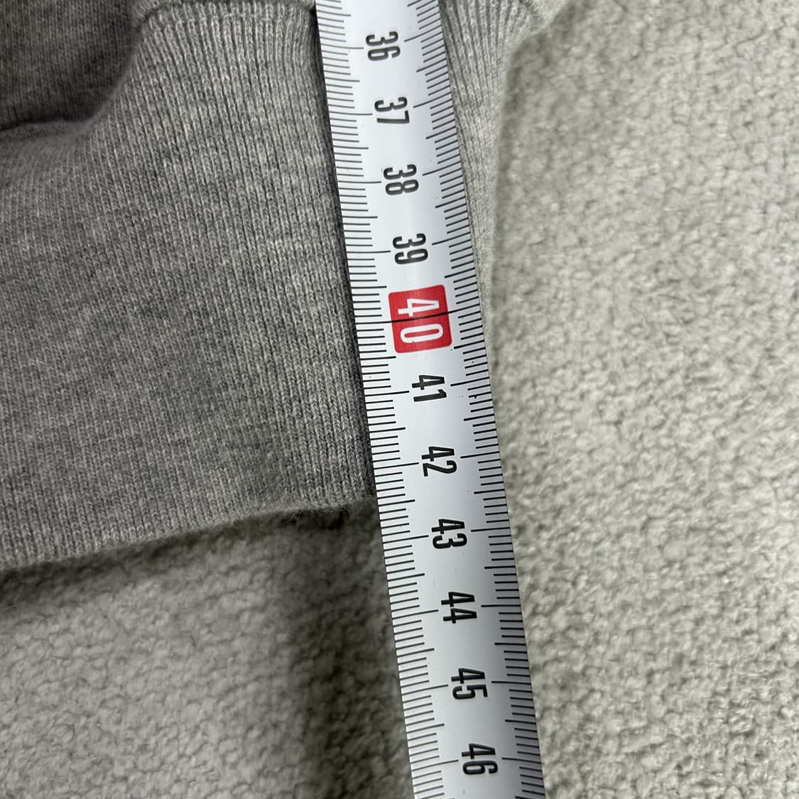 우알롱 크롭 기모 후드집업 회색 s 상품이미지5