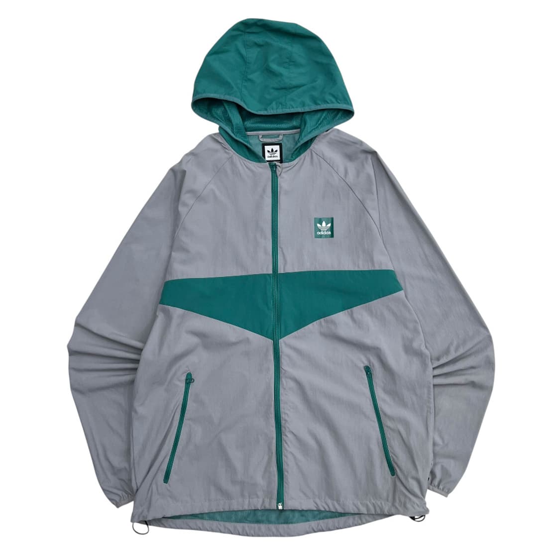 아디다스 뮤트그린 그레이 후드 바람막이 L 상품이미지3