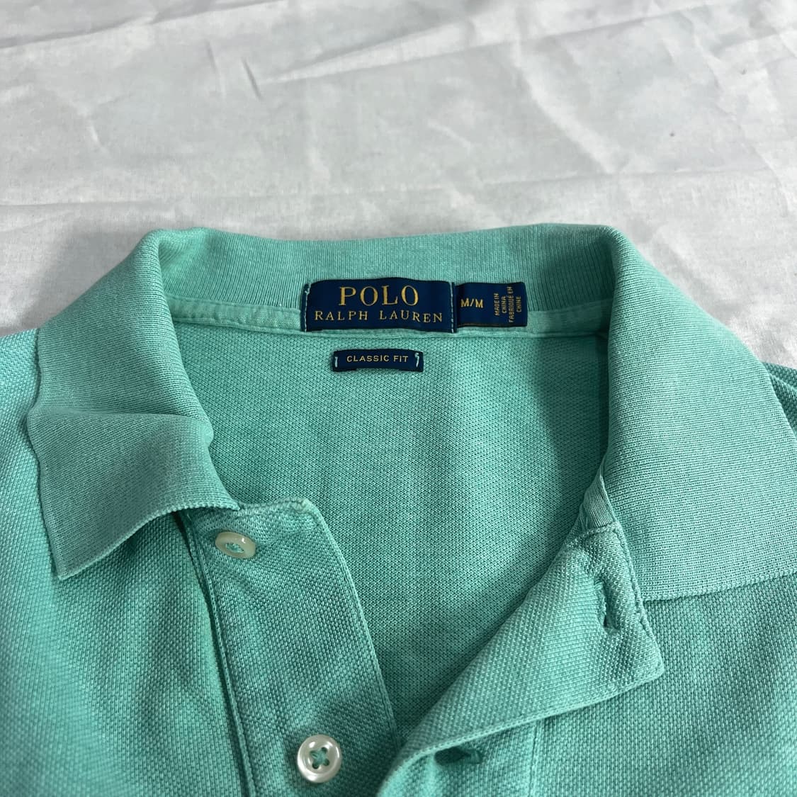 폴로 랄프로렌 반팔 카라티 M 민트 클래식핏 정품 상품이미지2