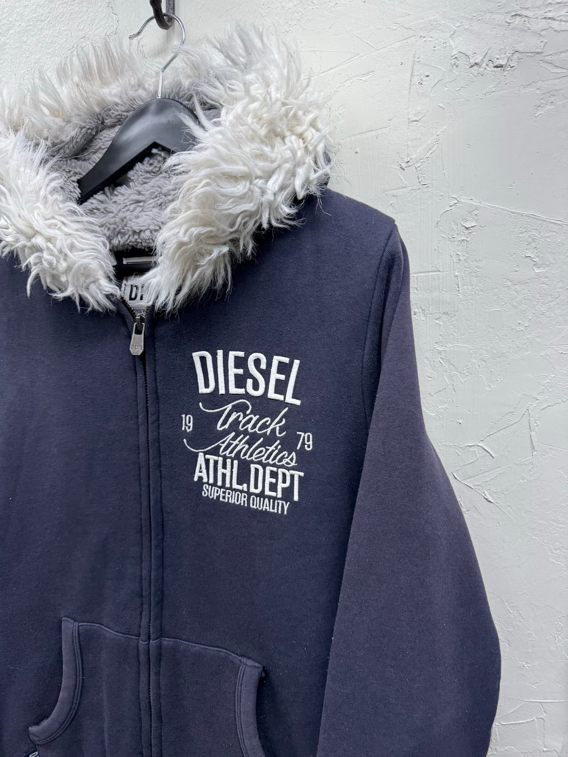 Diesel y2k trimming fur hoodie 상품이미지5