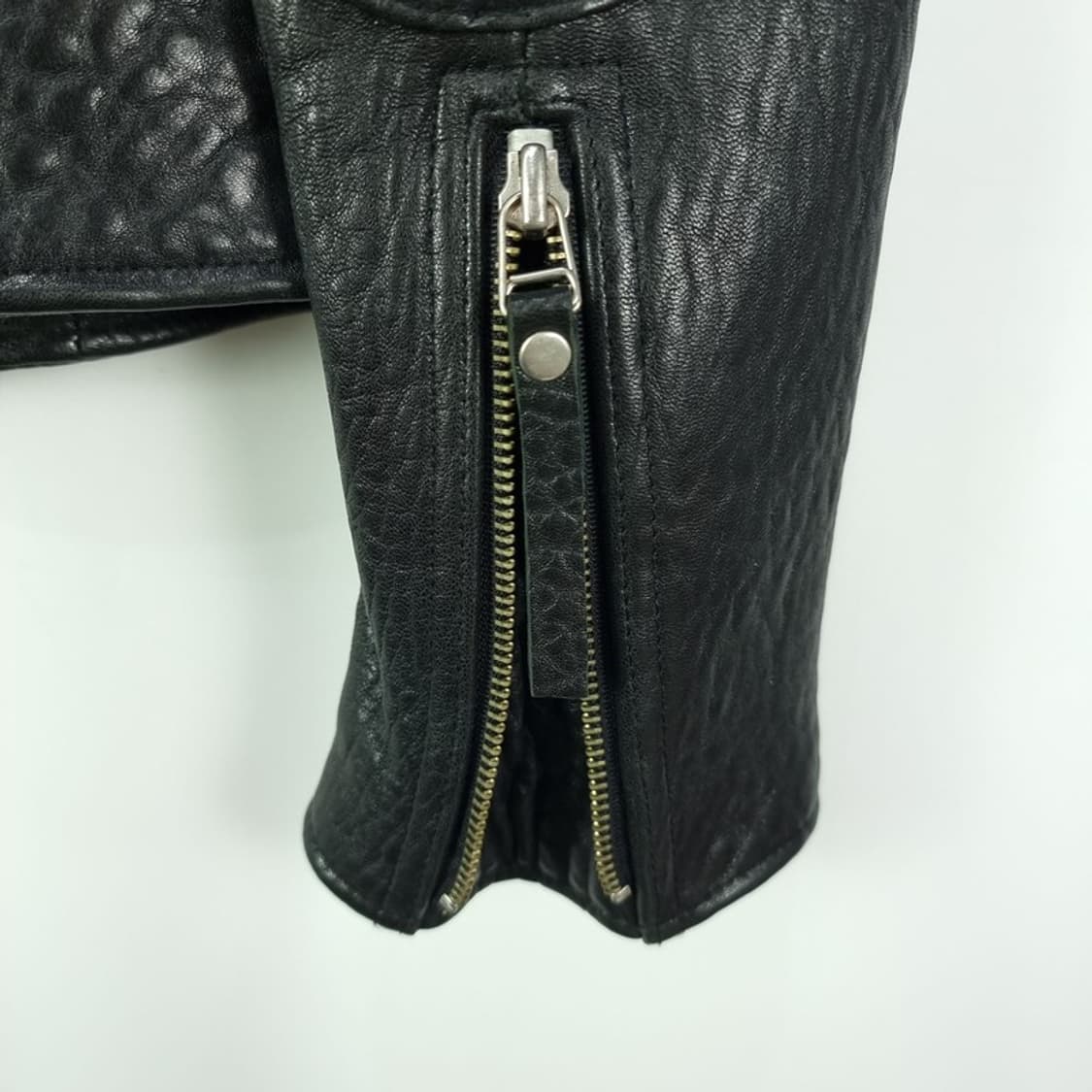 [빈티지] 리얼 램스킨 카라리스 사선 양가죽 자켓 블랙 M18819 상품이미지6
