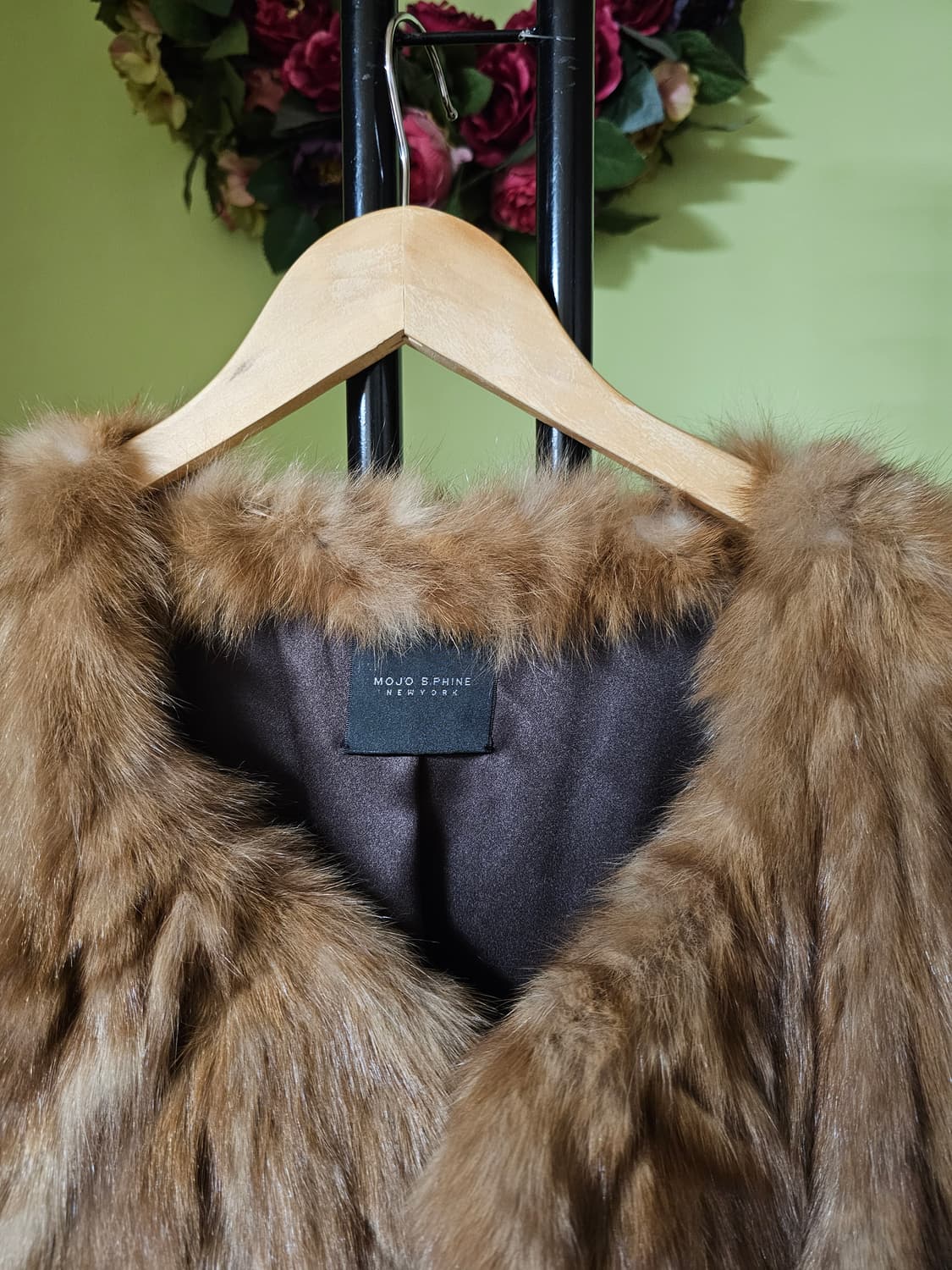 모조에스핀 천연세이블퍼 코트 상품이미지5