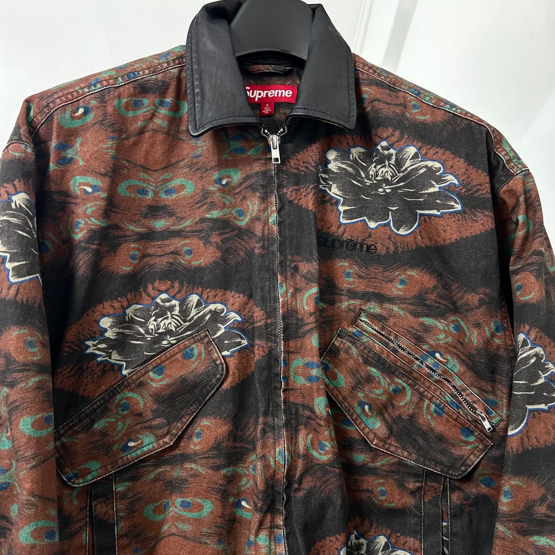 슈프림 23FW 레더카라 유틸리티 자켓 피콕 상품이미지6