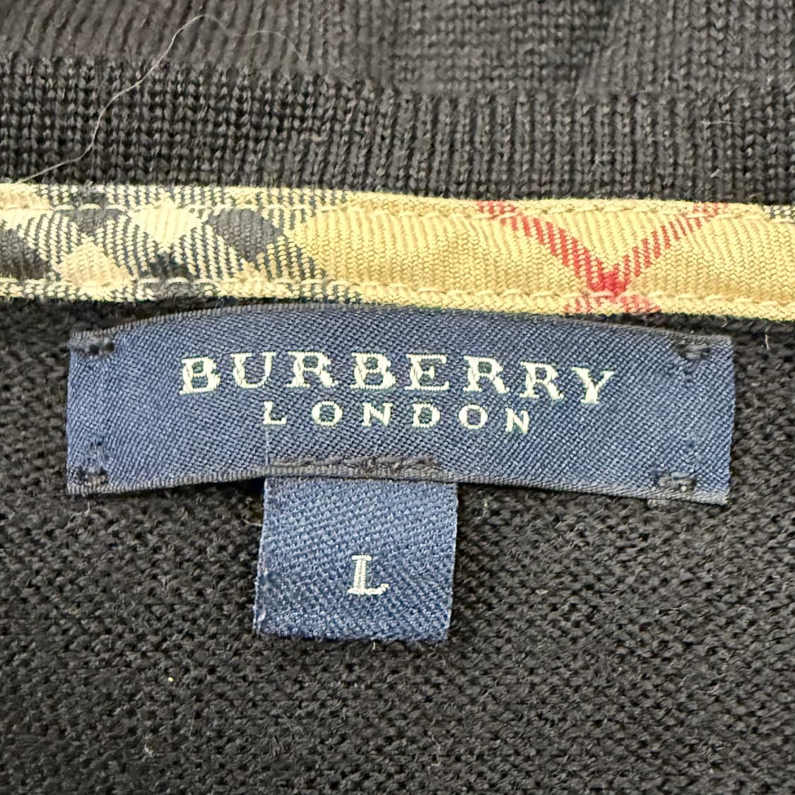 [정품/L] 버버리 블랙 V넥 긴팔 니트 b19 상품이미지5