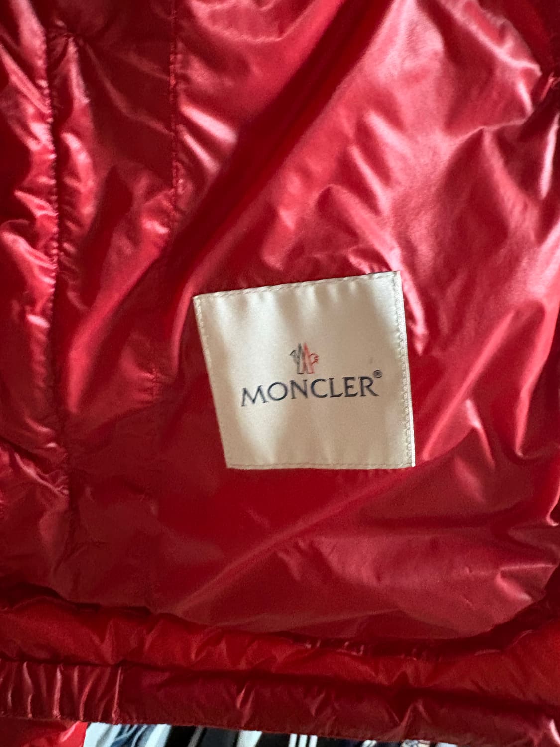 몽클레어 버건디 바이커 패딩 상품이미지5