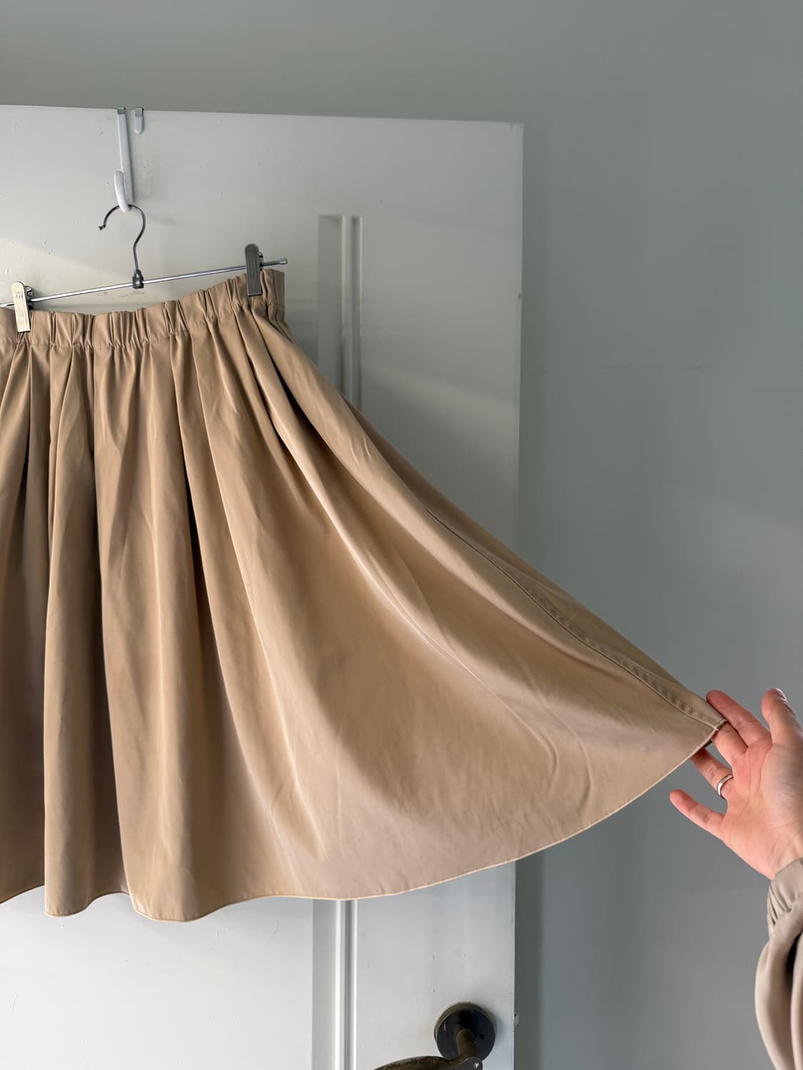 일본빈티지 베이지 바스락 롱스커트 상품이미지5