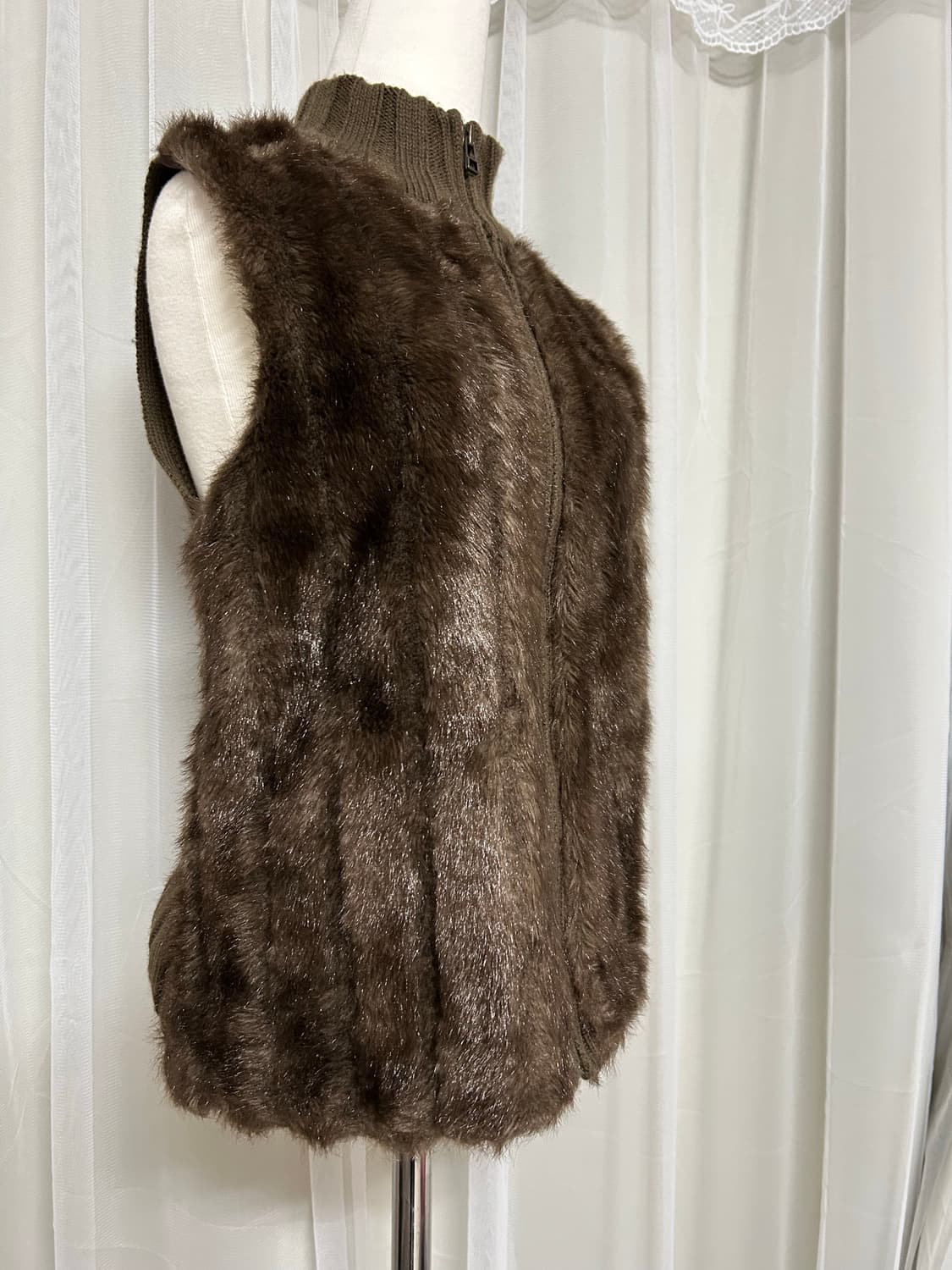 Y2K 니트 퍼 베스트 상품이미지1