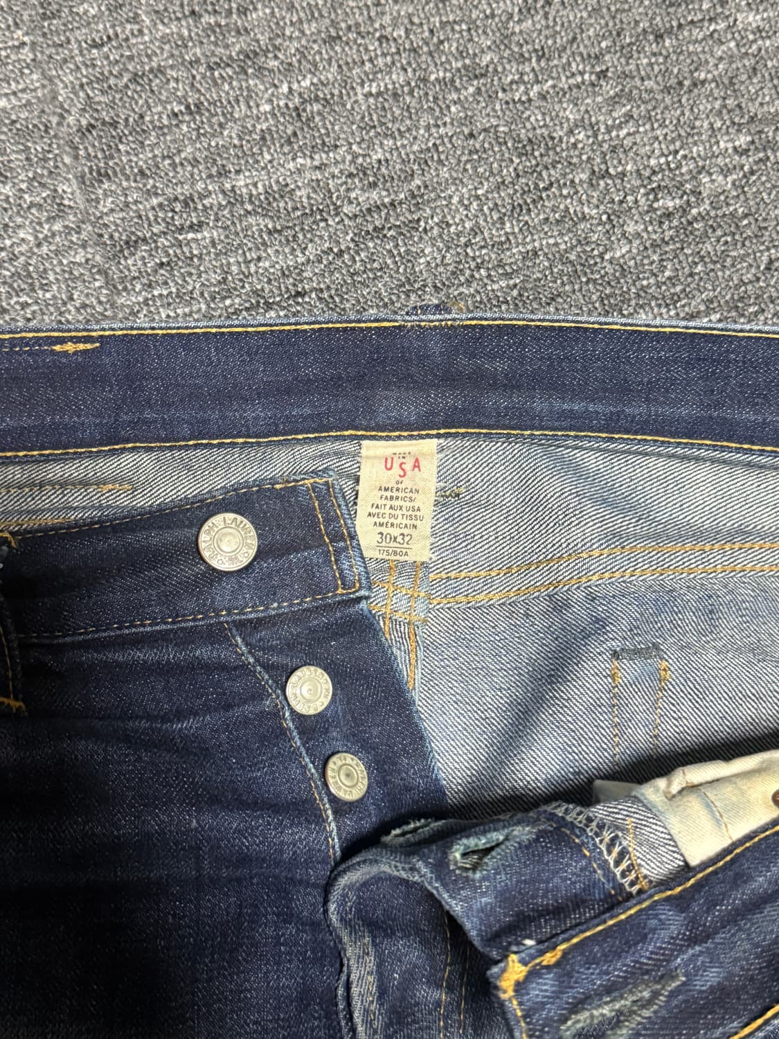 더블알엘 RRL 데님 팬츠 진청 30X32 상품이미지4