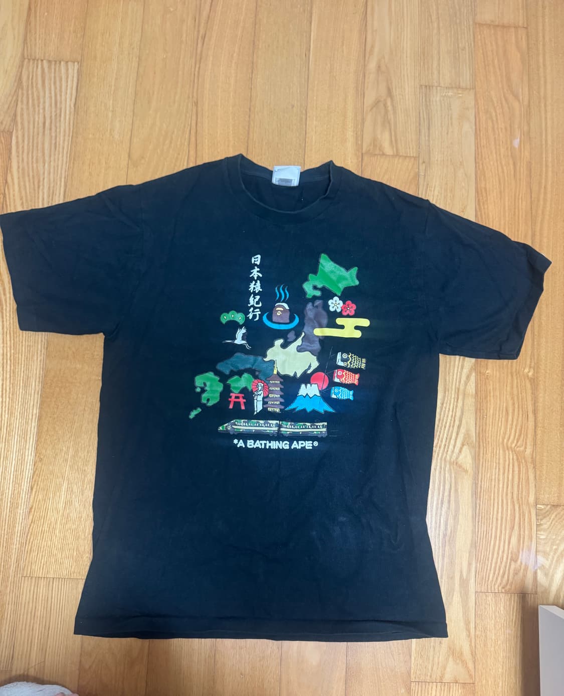 베이프 재팬 컬쳐 반팔 티셔츠 블랙 상품이미지2