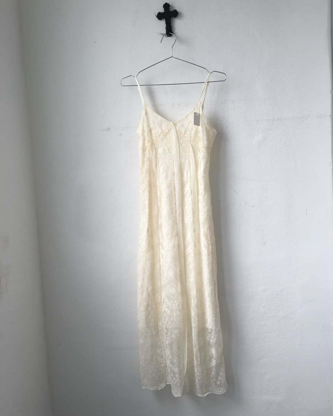Ornament pattern lace long sleeveless on 상품이미지2