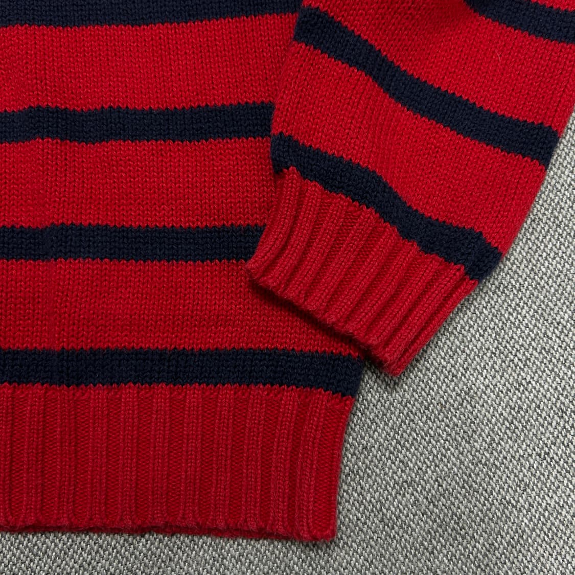폴로 스트라이프 코튼 크리스마스 니트(L) 상품이미지5
