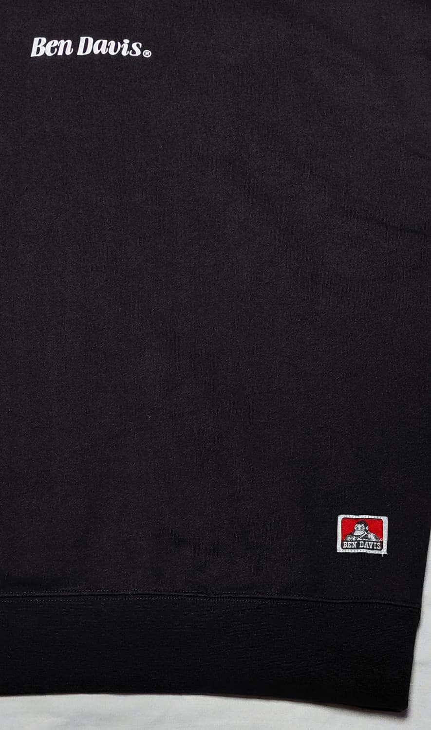 [M] 벤 데이비스(Ben Davis) 백로고 헤비웨이트 맨투맨 블랙 상품이미지3