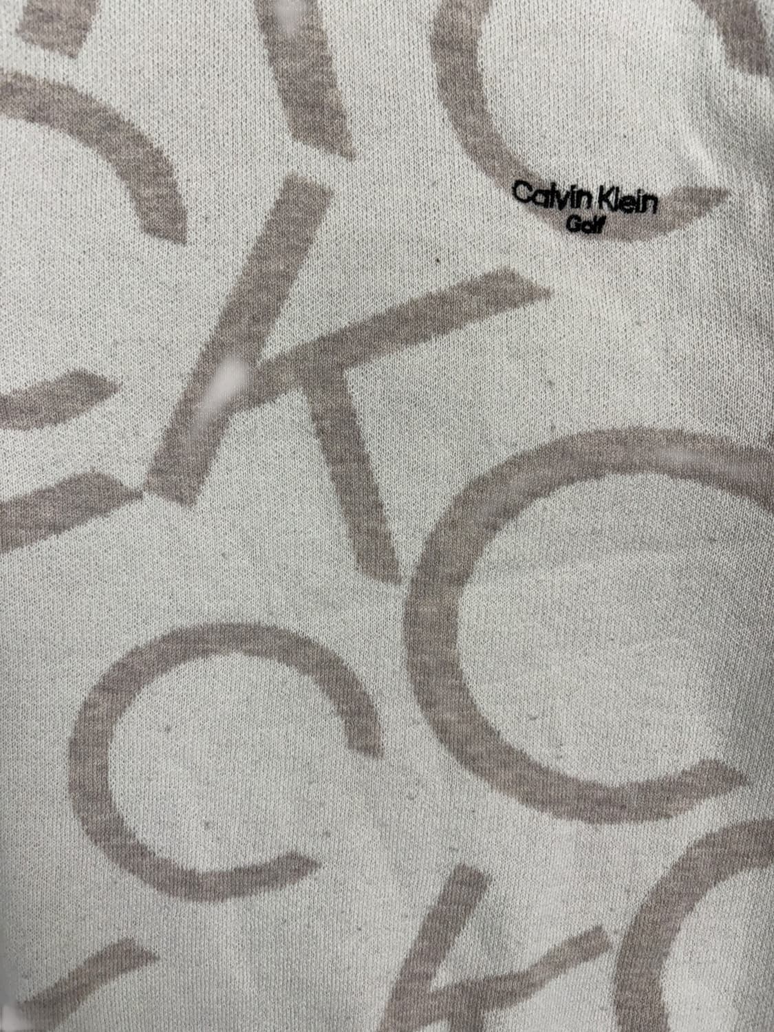 캘빈클라인 골프 CK 패턴 니트 아이보리 상품이미지5