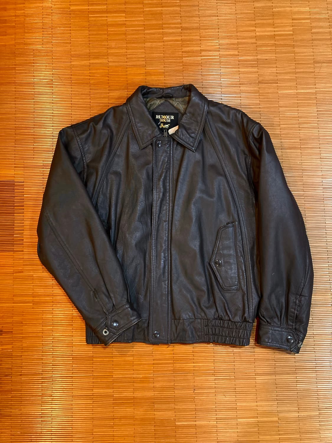 JPN vtg 램스킨 레더자켓 다크브라운 상품이미지1