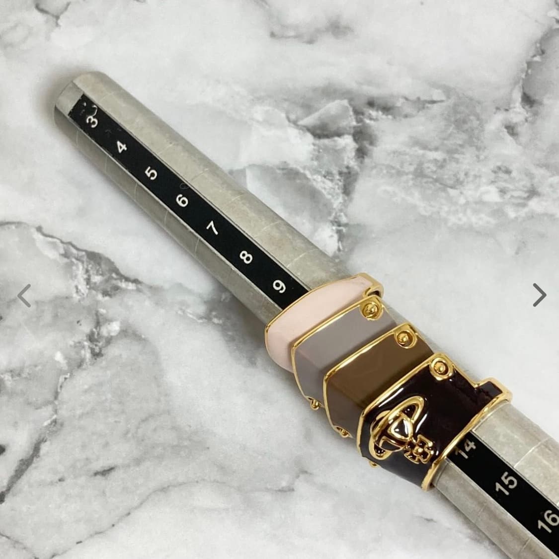 비비안웨스트우드 브라운골드 아르테미스 링 너클 반지(새상품) 상품이미지6