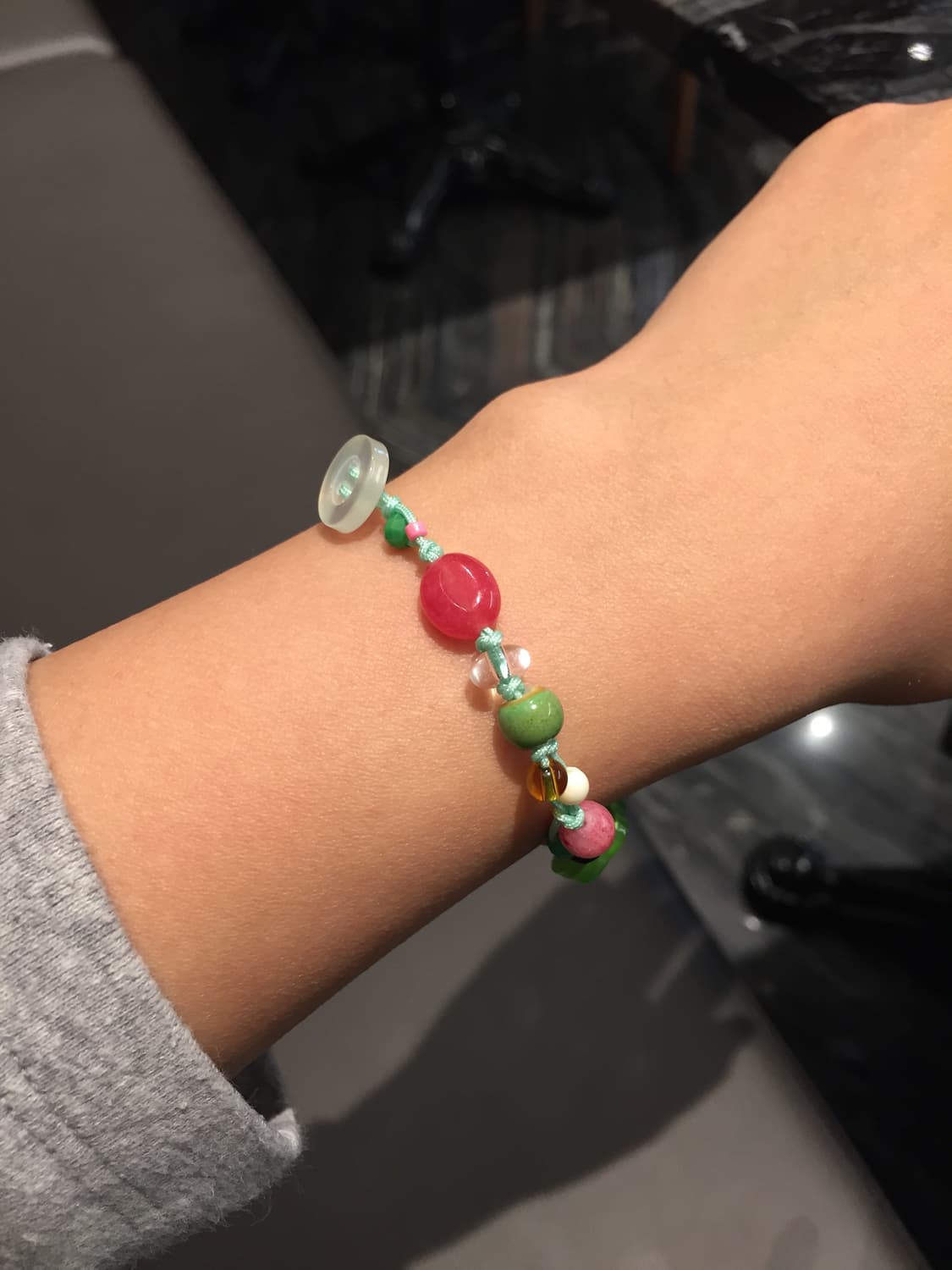 PG 단추 비즈 팔찌 상품이미지3