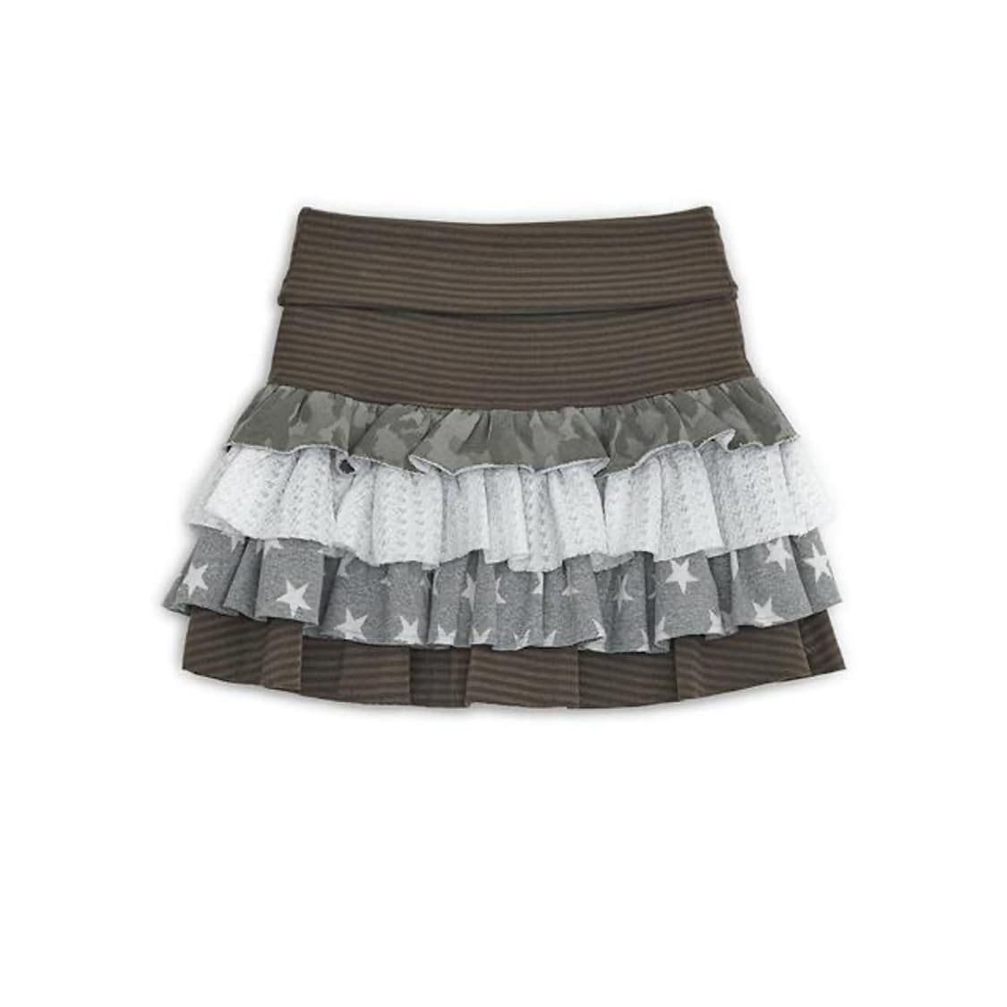 허그유어스킨 캉캉 레이어드 스커트 브라운 치마 상품이미지2